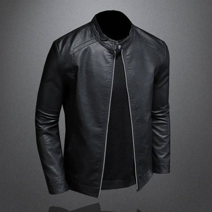 Veste en Cuir pour Homme Décontractée Motard